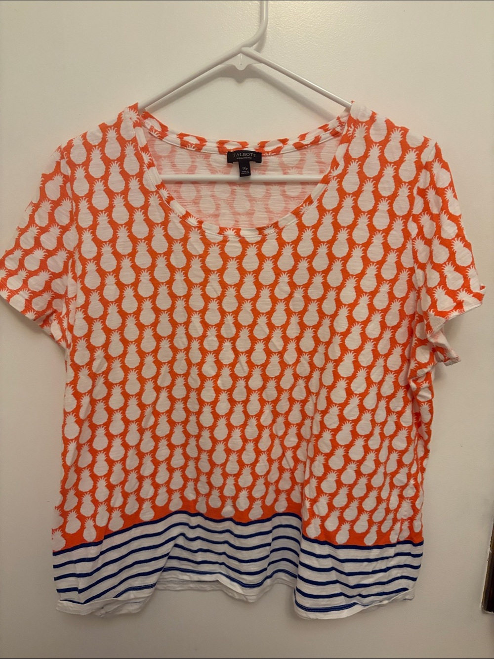 Talbots darling pineapple shirt sz 1Xp